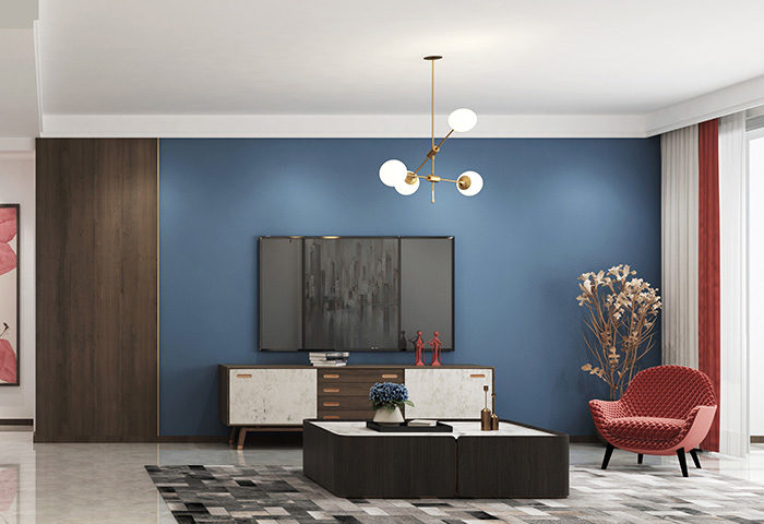 山语罗兰148㎡三室两厅现代简约风格装修案例效果图