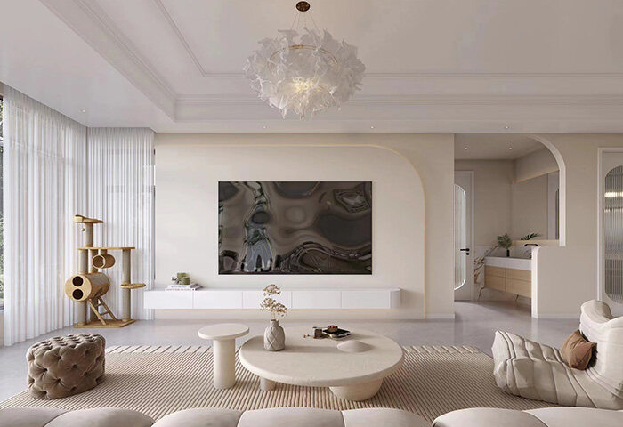 融海·致远居120㎡三室两厅现代风格装修案例效果图