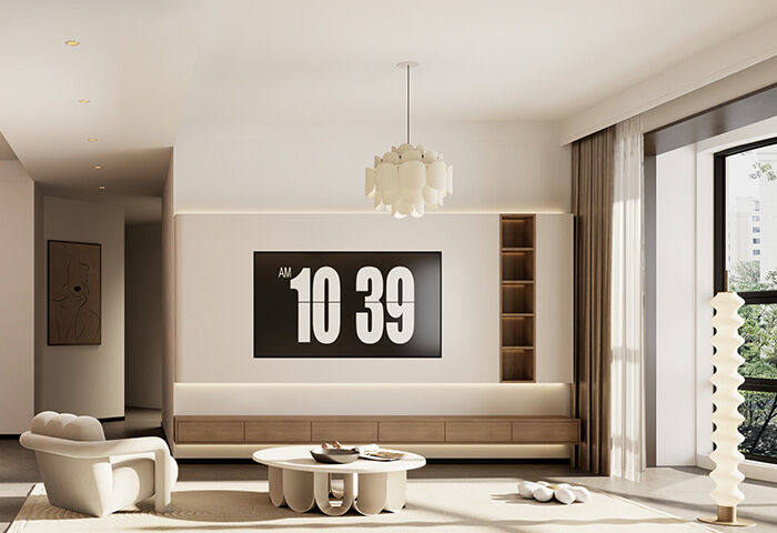 银都花园135㎡三室两厅现代风格装修案例效果图