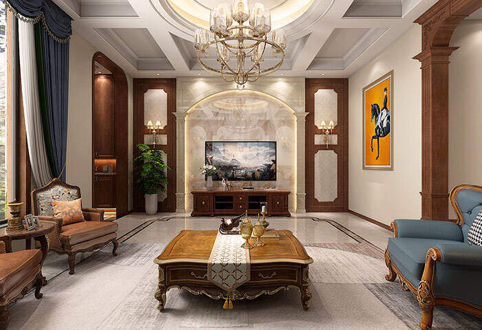 长水山庄238㎡欧式古典装修风格装修案例效果图